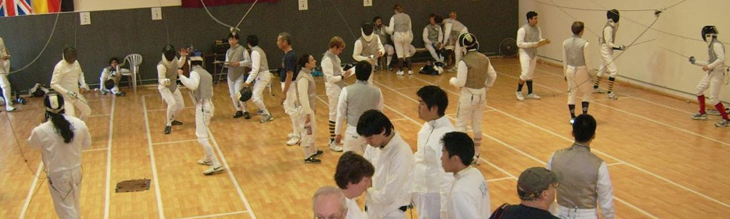 Students Practicing Fencing